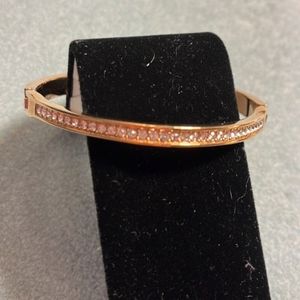 Pair of vintage rose gold toned bracelets by Anne Klein